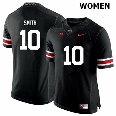 Women's Ohio State Buckeyes #10 Troy Smith Black Nike NCAA College Football Jersey Fashion RCA2244CI